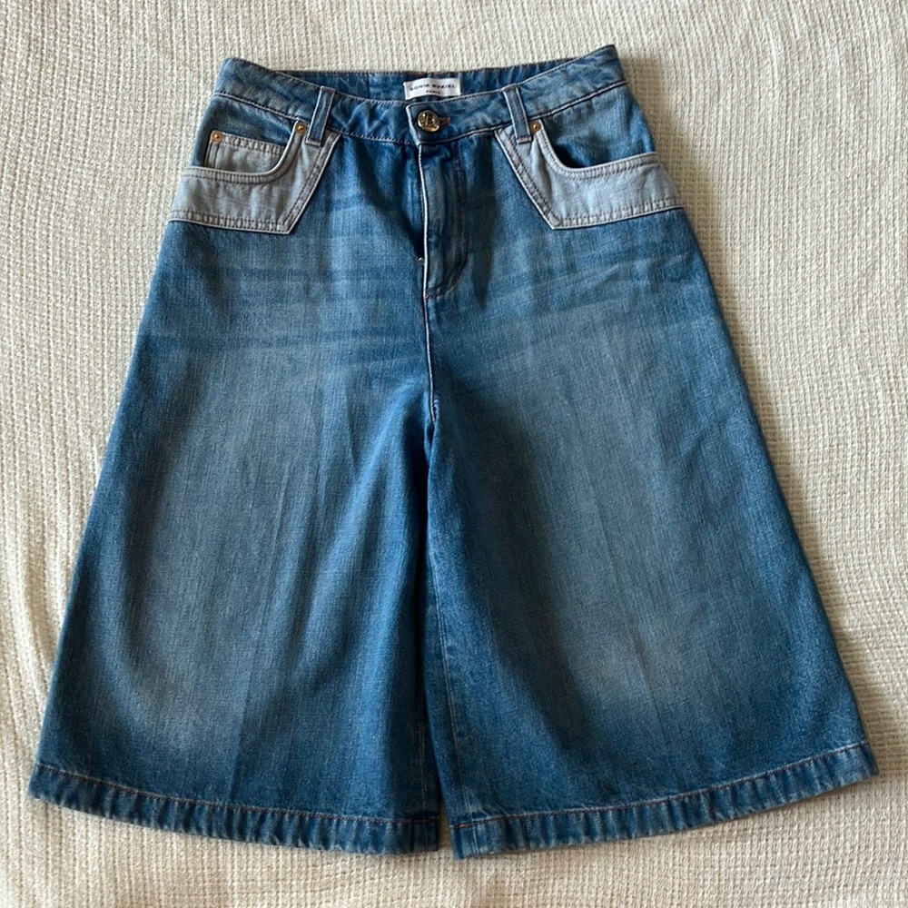 Sonia Rykiel long baggy jean shorts!